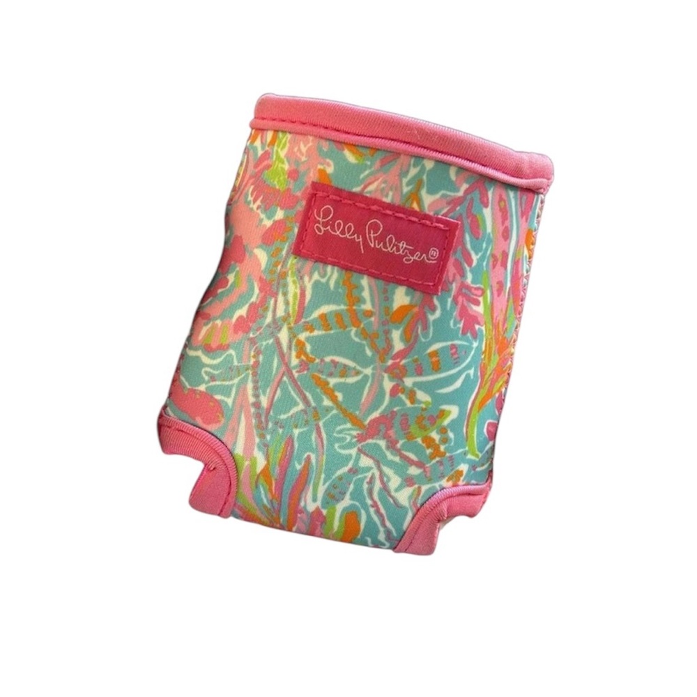 Lilly Pulitzer Pink and Blue Koozie